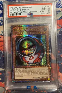 2024 YU-GI-OH! RA03-QUARTER CENTURY BONANZA #EN100 MORPHING JAR #2 PSA 10 - Image 1