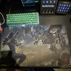Team Samurai X1 Dark Magician x Blue Eyes Cloth Playmat - Image 1