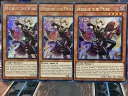 Yugioh! 3X Medius the Pure DUAD-ENSP1 Limited Edition Secret Rare 🚚💨&🔍 - Image 1