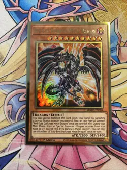 YuGiOh RED-EYES DARKNESS METAL DRAGON | MGED-EN009 Premium Gold Rare 1st NM - Image 1