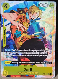 ONE PIECE TCG STARTER ST29-004 SANJI SR ALT ART - ENGLISH - PACK FRESH - Image 1