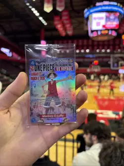 One Piece Monkey D. Luffy US Voyage College Basketball Card Rutgers 1/23 IN HAND - Image 1