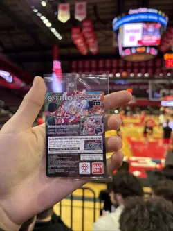 One Piece Monkey D. Luffy US Voyage College Basketball Card Rutgers 1/23 IN HAND - Image 2
