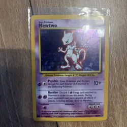 1999 Pokemon TCG Mewtwo Base Set Holo Unlimited Rare Card - Image 1