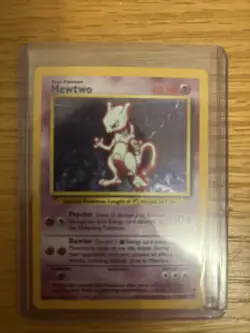 1999 Pokemon TCG Mewtwo Base Set Holo Unlimited Rare Card - Image 2