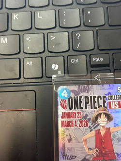 One Piece Monkey D Luffy US Voyage College Basketball Card Rutgers HOLO & Poster - Image 5