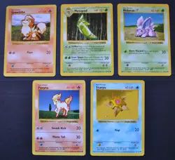 Shadowless Base Lot - 5 Cards Uncommon/Common - NM - Pokemon 1999 TCG WOTC - Image 1
