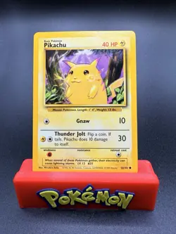 Pikachu 58/102 Base Set - NM/M Vintage Pokemon Card 1999 WOTC Yellow Cheeks - Image 1
