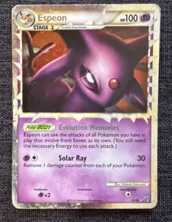 ESPEON PRIME 81/90 Ultra Rare Holo HGSS Undaunted Pokemon Card - NEW - Image 1
