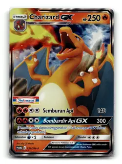 Pokemon 2020 Indonesia Charizard GX Promo Card 159/SM-P Stamped Indomaret - Image 1