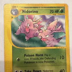 Nidorino 55/147 Aquapolis Pokemon Card Regular Uncommon - Image 2