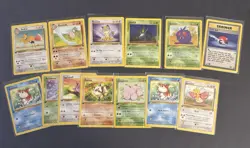 1st Ed Jigglypuff, Meowth, and Other Jungle Set WOTC Pokemon Card Lot NM/M - Image 1