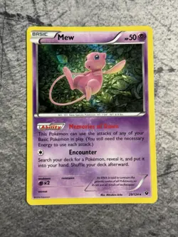 Pokemon TCG - Mew 29/124 - Fates Collide Holo Rare Card - Image 1