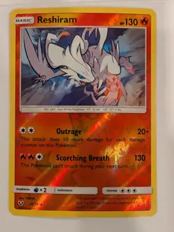 Reshiram 14/73 - Shining Legends Pokemon Reverse Holo Foil Nice! - Image 1