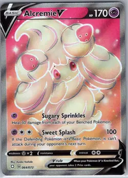 Alcremie V (Full Art) 064/072 Shining Fates - Pokemon Card - NM - Image 1