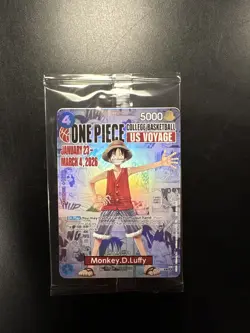 One Piece Monkey D. Luffy US Voyage College Basketball Card Rutgers 1/23 IN HAND - Image 1