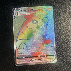Pokemon Morpeko VMAX TCG Rainbow Secret Rare Card 204/202 Sword & Shield - Image 2
