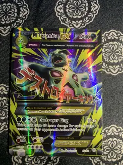 Pokemon TCG M Tyranitar EX Full Art Ultra Rare Holo Card Ancient Origins 92/98 - Image 1