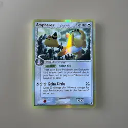 Pokemon TCG Ampharos Dragon Frontiers Reverse Holo Card 1/101 LP/MP See Pics - Image 1