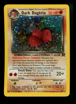 #3 Dark Dugtrio 6/82 Team Rocket 2000 Holo Rare WOTC Pokemon Card TCG - Image 1