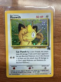 Pokemon Meowth Promo Holo Wotc Promo 10/53 Basic 50HP TCG Card 2000 - Image 1