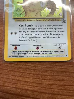 Pokemon Meowth Promo Holo Wotc Promo 10/53 Basic 50HP TCG Card 2000 - Image 3