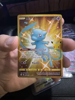 Mew (Secret) 025/025 Celebrations Holo Pokemon TCG Card Damaged MP - Image 1