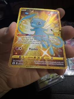 Mew (Secret) 025/025 Celebrations Holo Pokemon TCG Card Damaged MP - Image 2