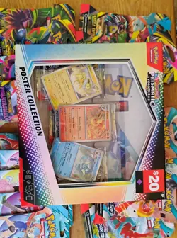 Lot Of Pokemon Cards. 1 Poster Collection , 17 Packs - Image 1