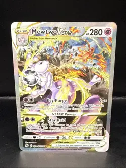 Pokemon TCG Mewtwo VSTAR Crown Zenith Holo Rare Card GG44/GG70 - Image 1
