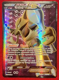 Pokemon Card - Alakazam EX Fates Collide 117/124 Full Art Holo Rare NM 2016 - Image 1
