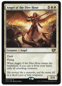 Angel of the Dire Hour Commander 2014 White Rare Creature MTG NM AZ1 - Image 1