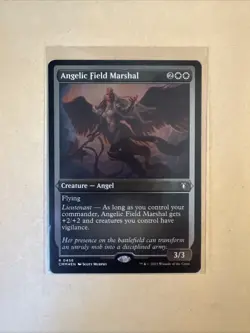 MTG Angelic Field Marshal CMM 0456 R NM Foil Etched - Image 2