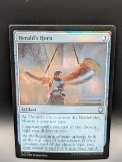 MTG - Herald's Horn - RIPPLE FOIL - Artifact - M3C 296 - NM - Image 1