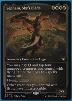 Sephara, Sky's Blade (ETCHED) FOIL Commander Masters NM Etched (495997) ABUGames - Image 1