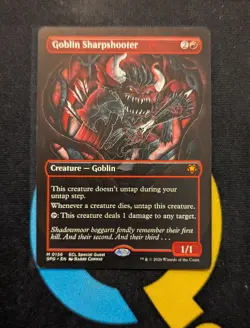 Goblin Sharpshooter Borderless Mythic Special Guest SPG 136 Lorwyn Eclipsed MTG - Image 1