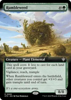 Rumbleweed - BORDERLESS NM (MTG Outlaws of Thunder Junction: Commander 068) - Image 1