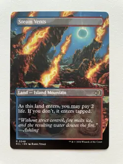 MTG Steam Vents BORDERLESS 0348 ECL - Image 2