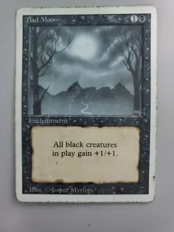 MTG Bad Moon Revised Edition Regular Rare Played See Picture And Description - Image 1