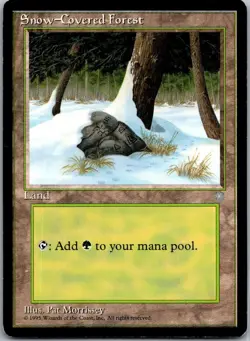 Snow-Covered Forest L Ice Age 347 MP MTG - Image 1