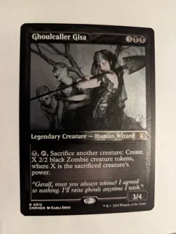 1x Etched Foil Ghoulcaller Gisa NM - MTG Commander Masters Magic MTG x1 - Image 1