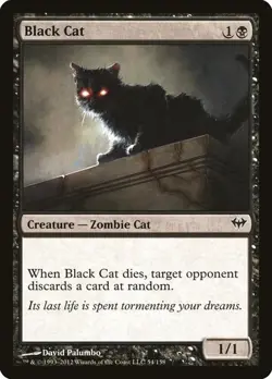Black Cat LP Dark Ascension MTG Magic The Gathering Zombie Cat BULK DISCOUNT! - Image 1