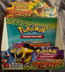 POKEMON : BLACK AND WHITE DRAGONS EXALTED EMPTY DISPLAY BOX TCG 2012 - Image 1