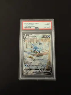 Pokemon Glaceon V Full Art Holo Ultra Rare 175/203 Evolving Skies PSA 10 2021 - Image 1