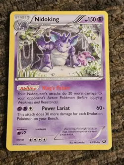 Nidoking 45/114 2016 XY Steam Siege Pokemon Card TCG Nintendo Non Holo Rare - - Image 1