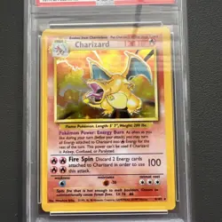 1999 Pokemon Game Charizard Holo #4 PSA 7 - Image 3