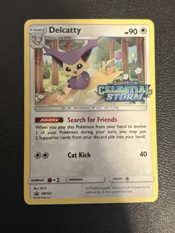 Delcatty SM132 Celestial Storm Pre-release Stamp Promo Pokemon TCG NM - Image 1