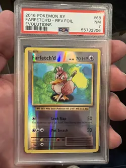 2016 Pokemon XY Evolutions Farfetch'd Reverse Foil #68 PSA 7 - Image 1