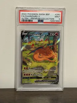 Pokemon Charizard V SWSH260 SWSH: Sword & Shield Promo Full Art Holo PSA 9 - Image 1