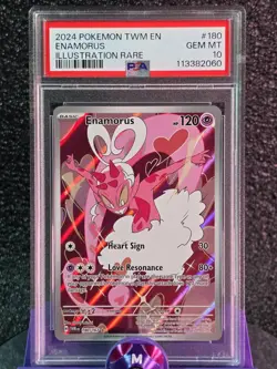 2024 POKEMON EN TWILIGHT MASQUERADE #180 ENAMORUS ILLUSTRATION RARE PSA 10 GEM! - Image 1